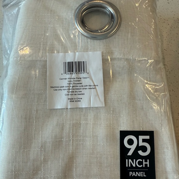 Elrene Home Fashions Carmen Sheer Extra-Wide Top Curtain Panels 114"W x 95"L NEW - Picture 5 of 15